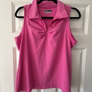 LIJA Womens golf shirt Bright Pink Size L